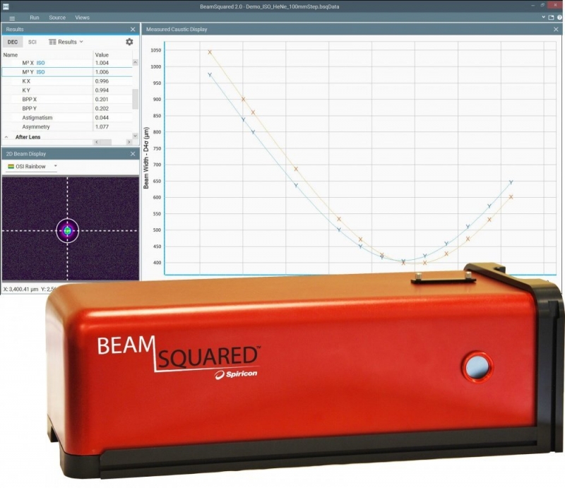 定西BeamSquared® XC130自动测量光束质量工业科学研究发展ophir